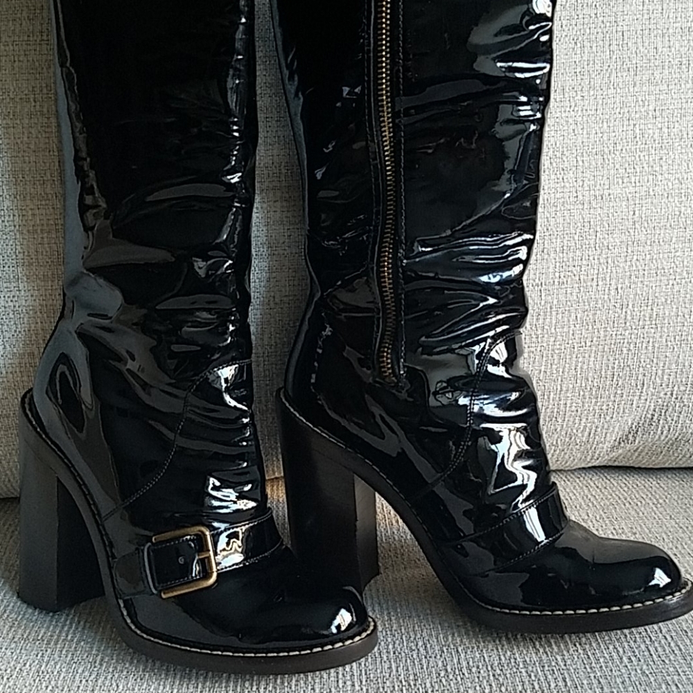DOLCE & GABBANA Patent Leather Boots - Picture 3 of 13